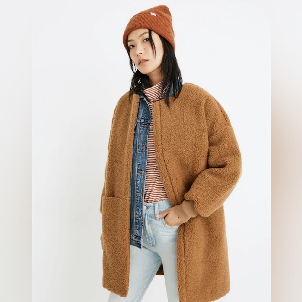 Madewell Bonded Sherpa Cocoon Jacket